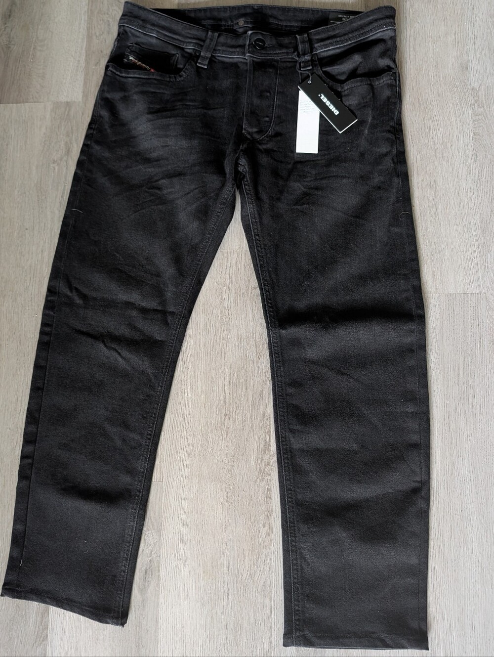 Diesel Men’s Slim Straight Jeans — Black